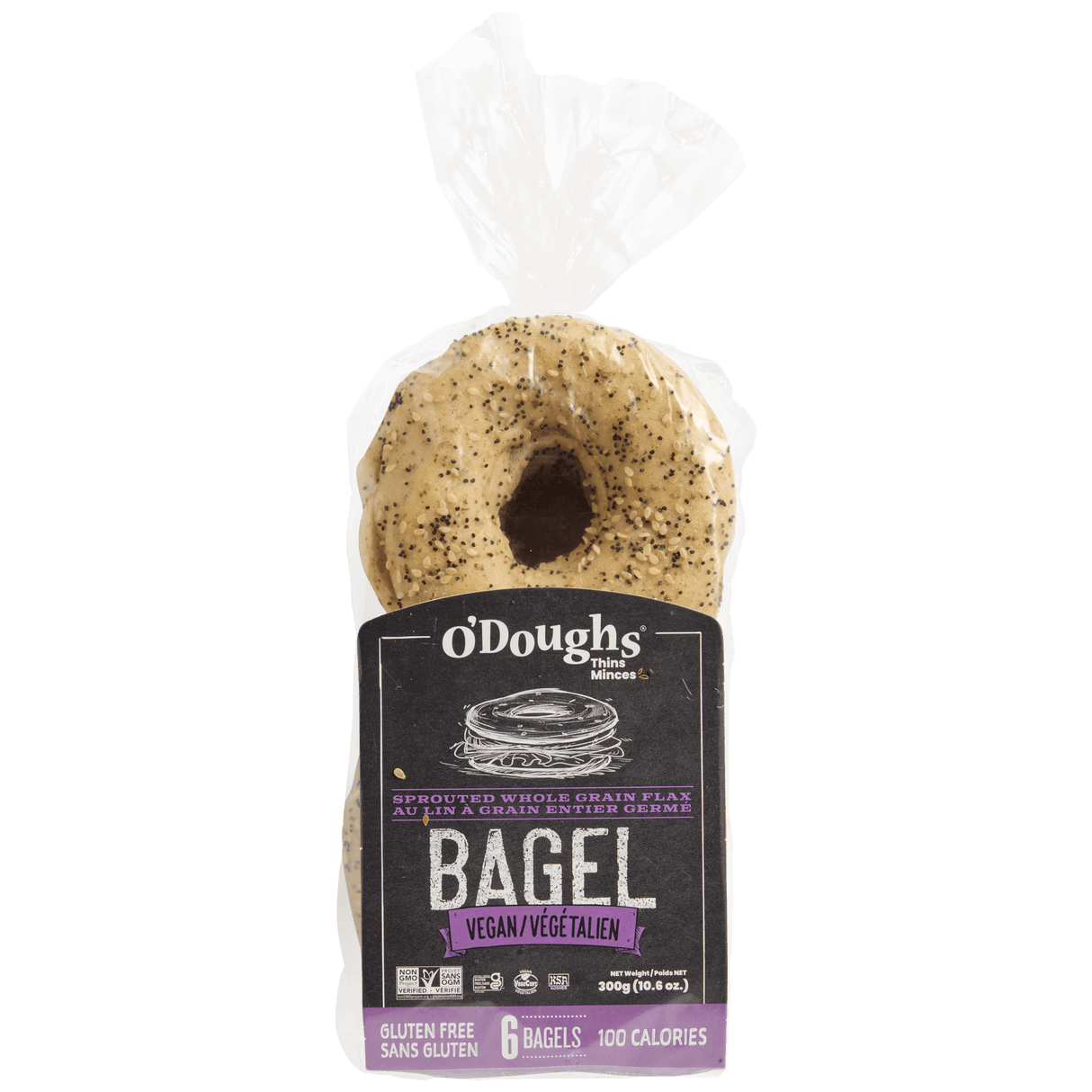 BAGEL AU LIN À GRAINS ENTIERS GERMÉS