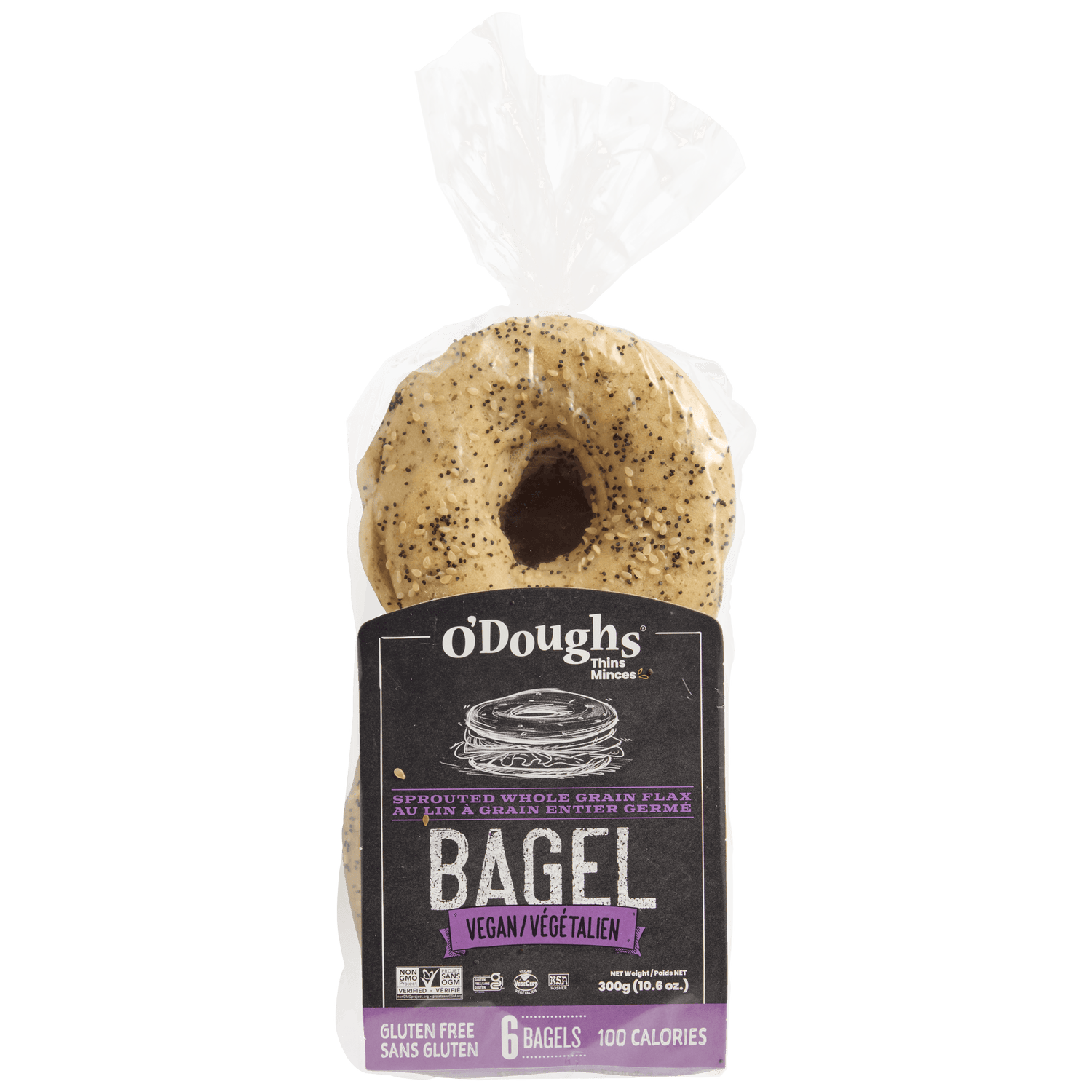 BAGEL AU LIN À GRAINS ENTIERS GERMÉS